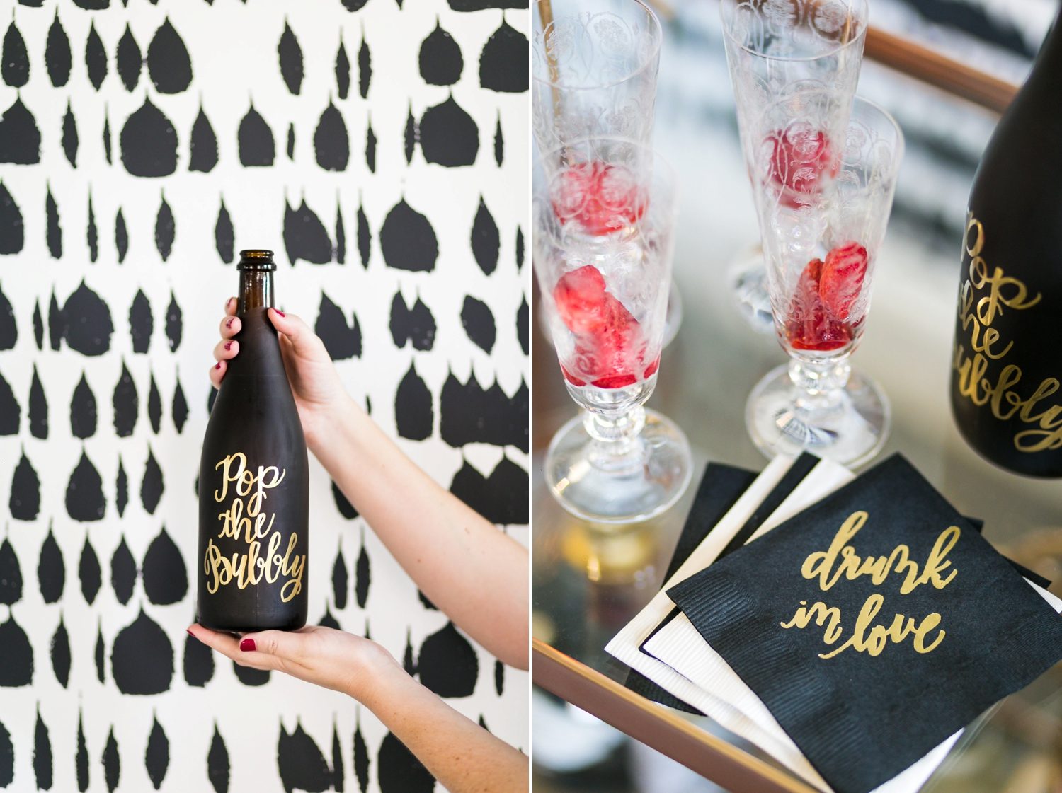 Cocktails with Love Knot Photo and Laura Hooper Calligraphy