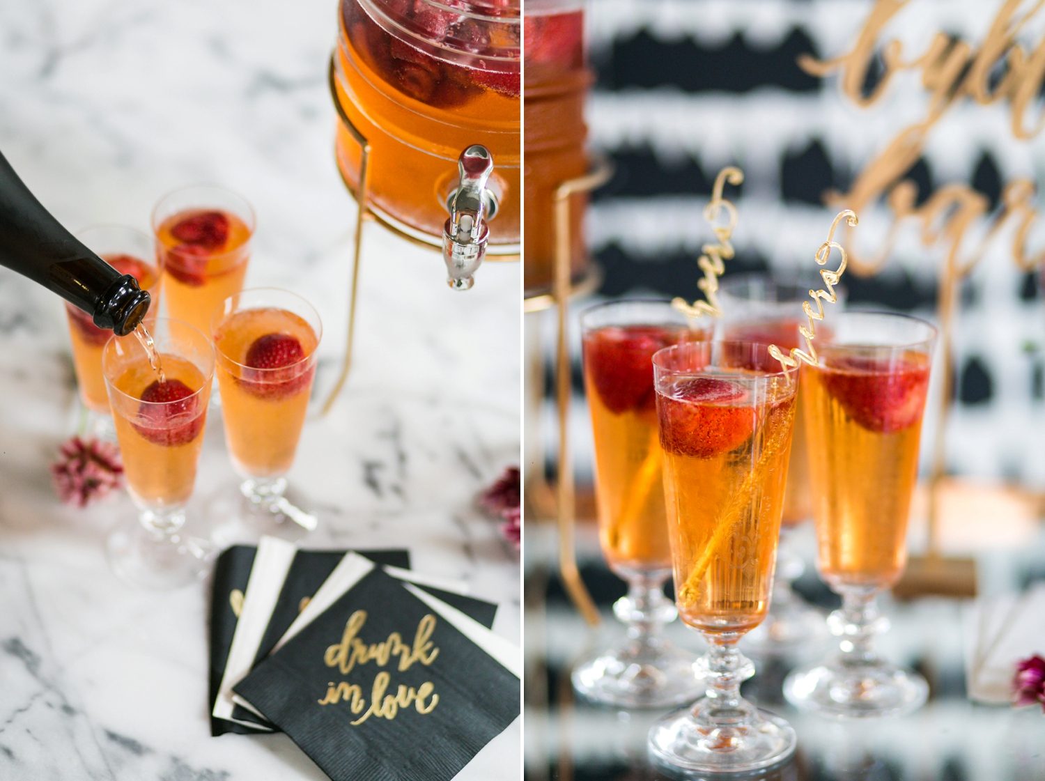 Cocktails with Love Knot Photo and Laura Hooper Calligraphy