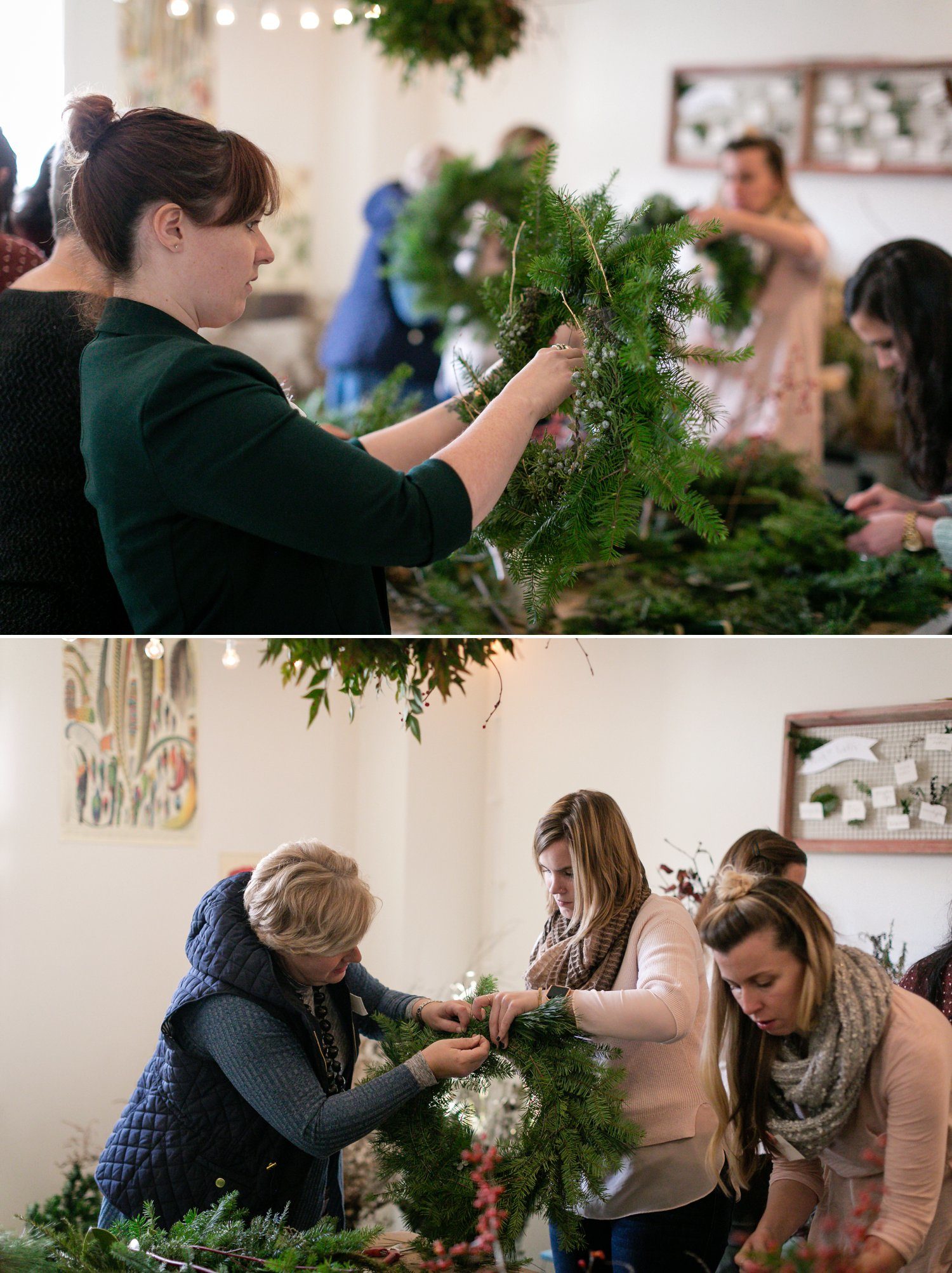 mingle wreath workshop